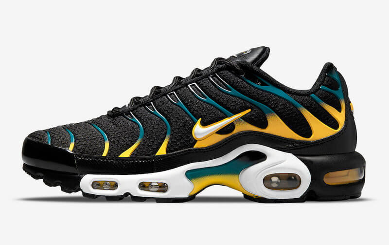 Découvrez l'emblématique Baskets Nike Air Max Plus TN Homme Black Teal Yellow, un véritable chef-d'œuvre du streetwear. Ajoutez du style  !