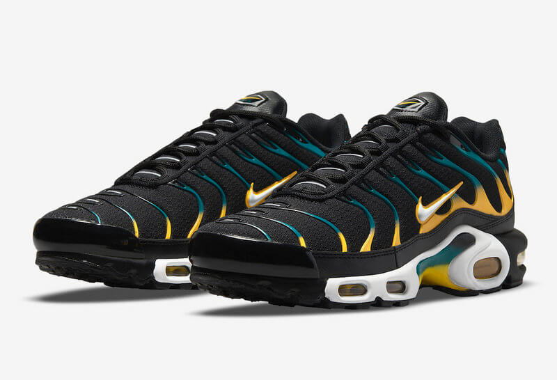 Découvrez l'emblématique Baskets Nike Air Max Plus TN Homme Black Teal Yellow, un véritable chef-d'œuvre du streetwear. Ajoutez du style  !