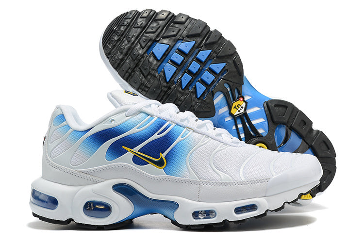 Découvrez les Baskets Nike Air Max Plus TN Spray Paint Swoosh White Blue, fusion parfaite de style urbain et confort. Ne ratez pas cet incontournable !