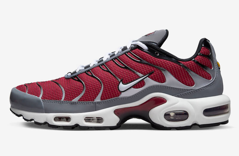 Découvrez les Baskets Nike Air Max Plus TN Homme Team Red Cool Grey alliant style et confort inégalé. Parfaites pour une allure sophistiquée!